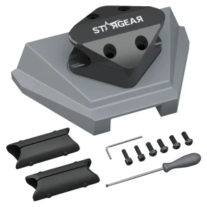 Starlink Mini Mount, CNC Aluminum Alloy Bar Mount with Secure Lock Fits Round Rail Diameter 7/8'' 1'' 1.25'', Anti-Theft Tube Bracket for Car Roof Rack, RV, Yacht Railing