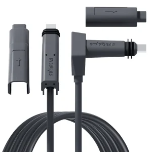 STARGEAR Starlink Cable 16.4FT Satellite Replacement Extension Cable for Starlink Rectangular Satellite V2, Waterproof Starlink Cable with End Caps Starlink Gray (16.4FT/5M)